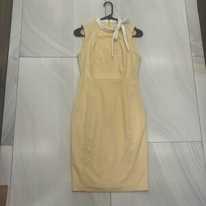 Calvin Klein dress, pale yellow, size 4.